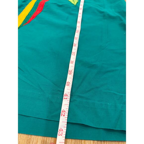 VINTAGE EMBROIDERED UNIQUE DRESS COLORFUL WITH BUTTERFLY BIRD CLOUDS LINEN - Picture 7 of 7